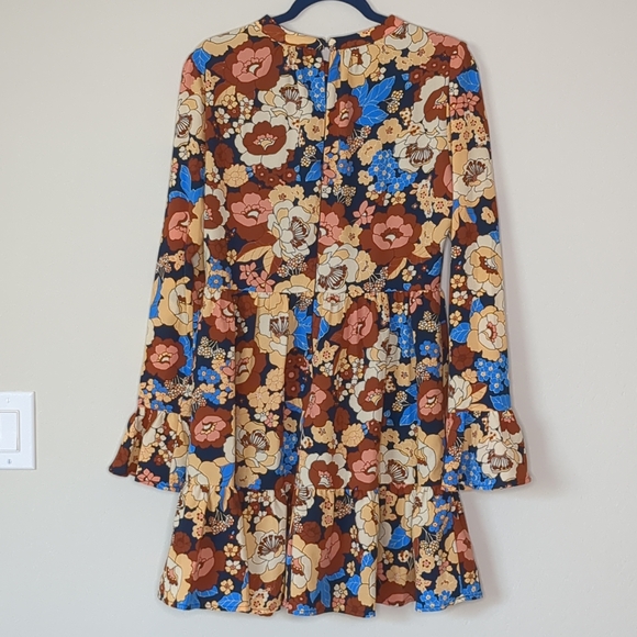 SUGARLIPS Womens Dress Floral Multicolor Bell Flare Sleeves - Picture 2 of 11